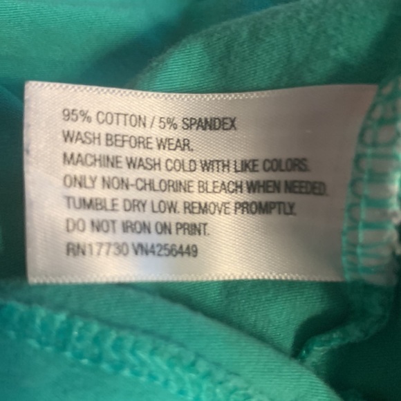 Bundle of 2 girls Cherokee adjustable spaghetti strap tanks cantaloupe & teal - Picture 8 of 10